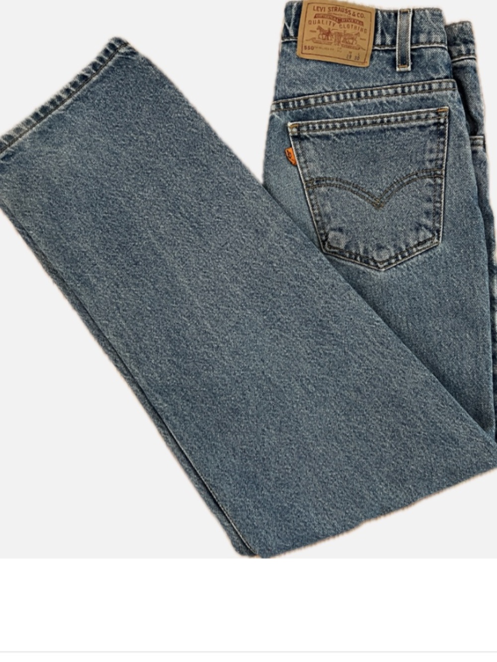 Levi's High Rise Straight Leg Jeans in Blue Denim